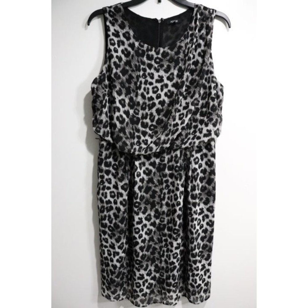 Apt 9 Cheetah Print Midi Chiffon Dress